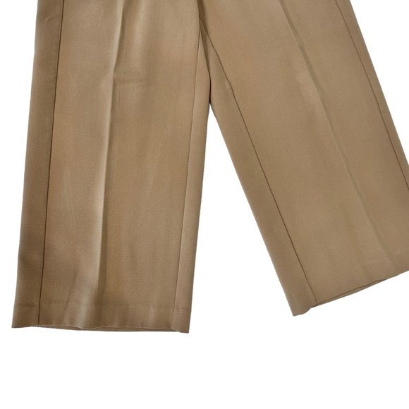 Ann Taylor Factory Khaki Wide Leg Cropped Pants Size 8 - Picture 4 of 13